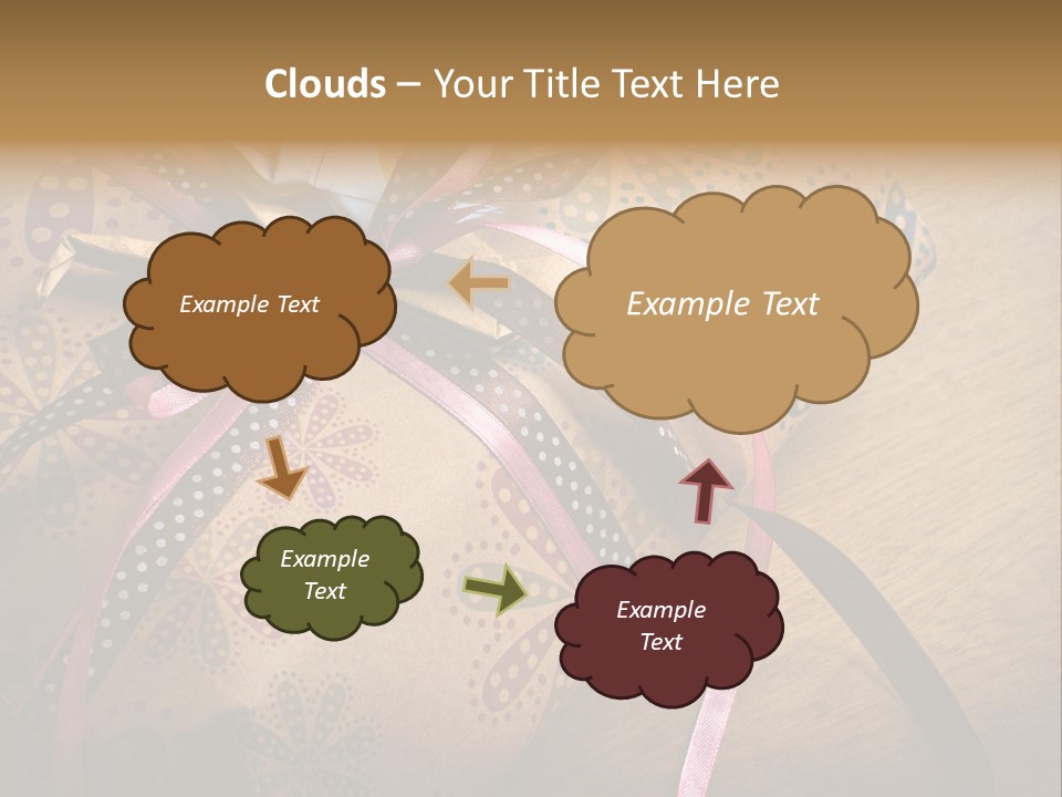 Box Gold Present PowerPoint Template