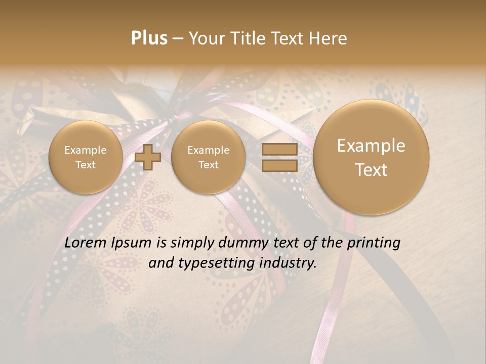 Box Gold Present PowerPoint Template