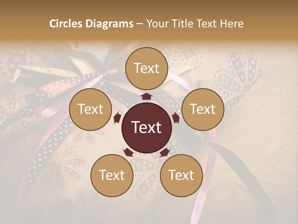 Box Gold Present PowerPoint Template