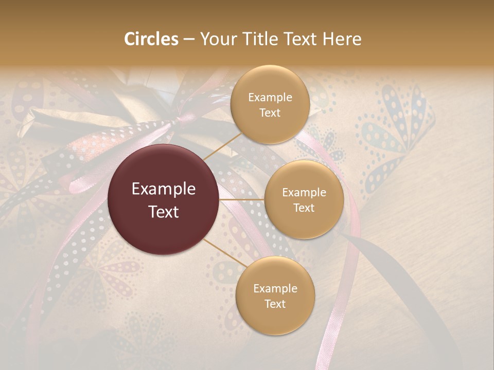 Box Gold Present PowerPoint Template