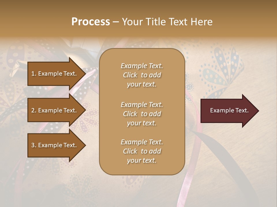 Box Gold Present PowerPoint Template