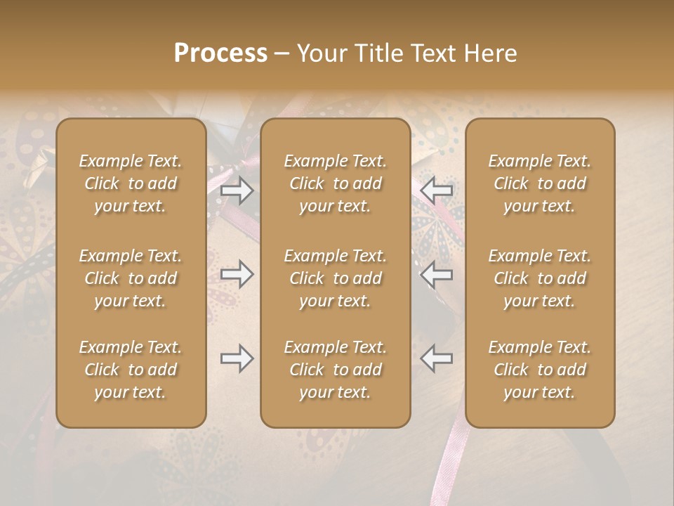 Box Gold Present PowerPoint Template