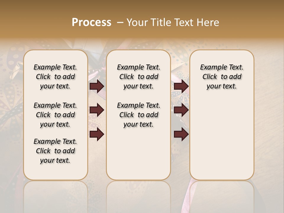 Box Gold Present PowerPoint Template