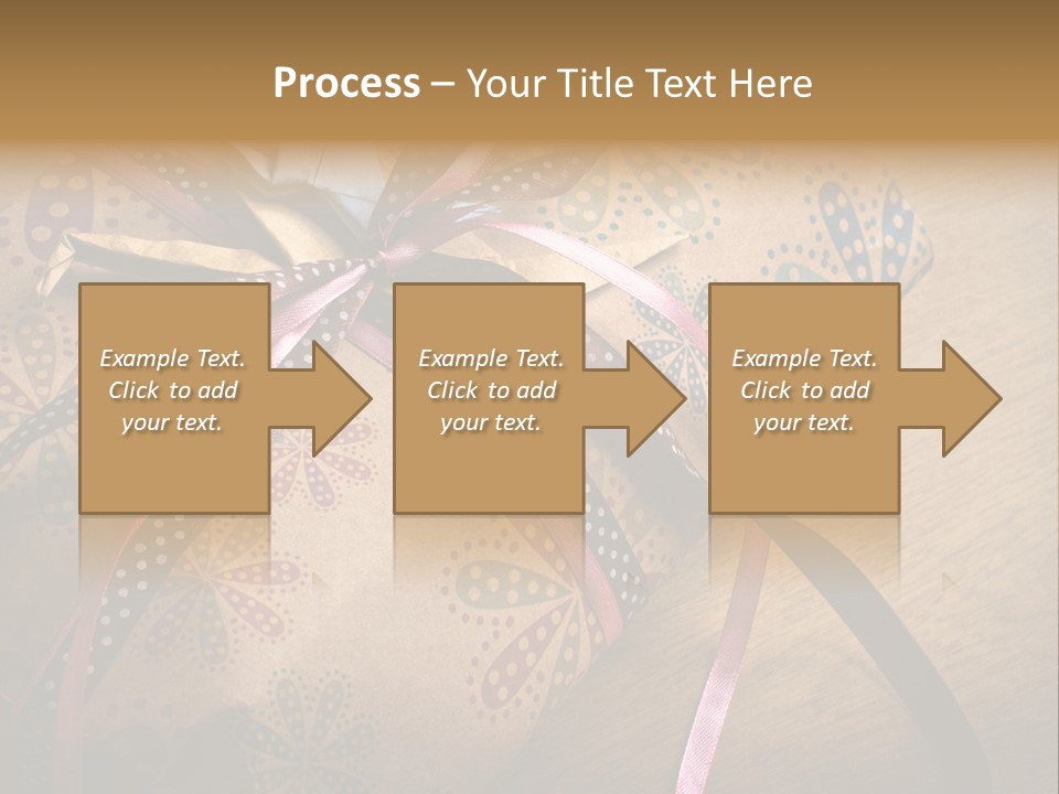 Box Gold Present PowerPoint Template