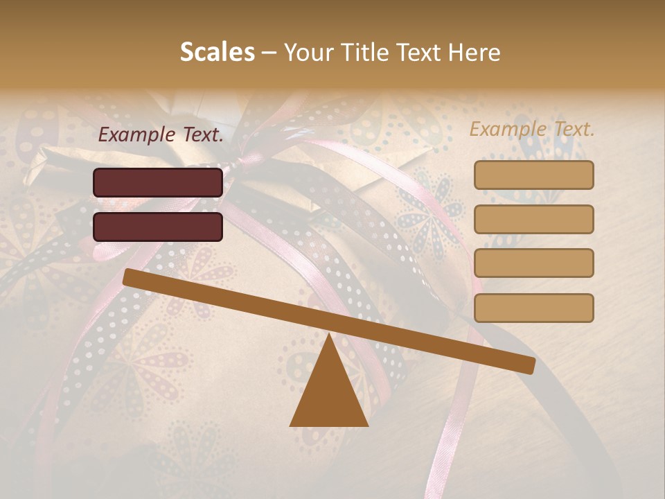 Box Gold Present PowerPoint Template