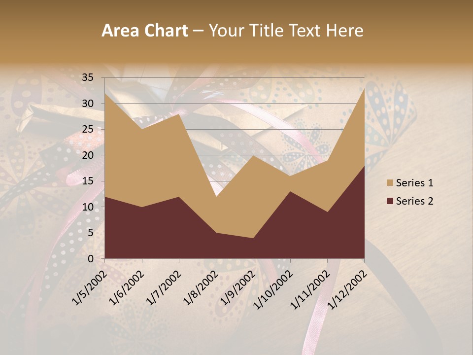 Box Gold Present PowerPoint Template