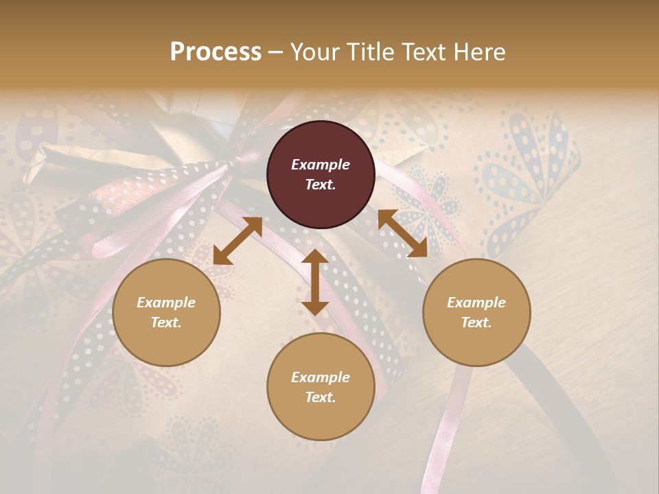 Box Gold Present PowerPoint Template