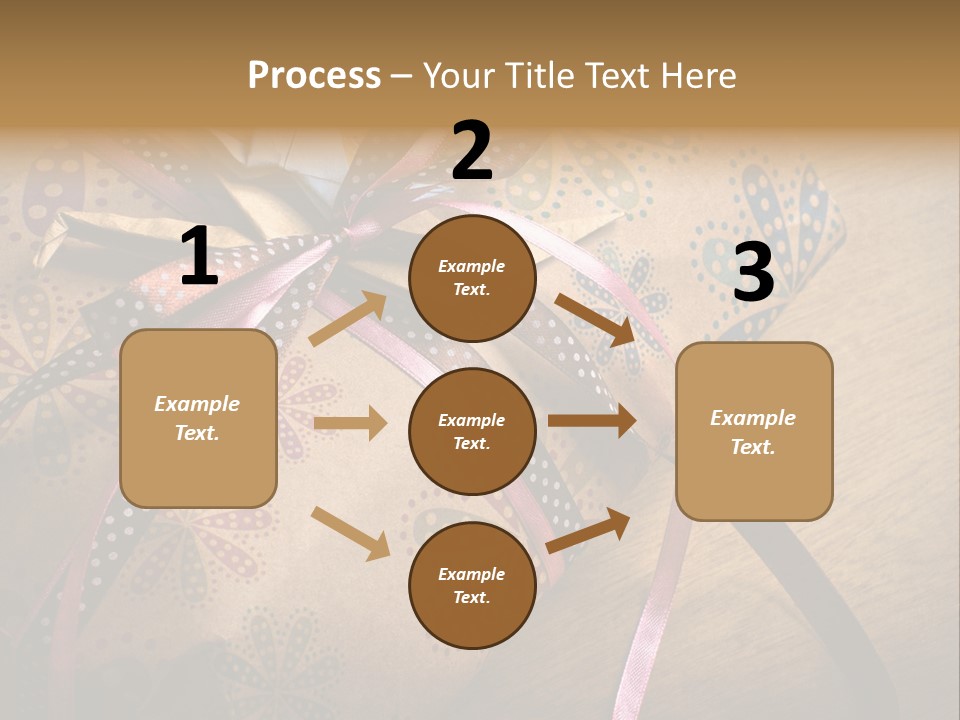 Box Gold Present PowerPoint Template