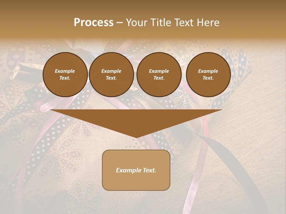 Box Gold Present PowerPoint Template
