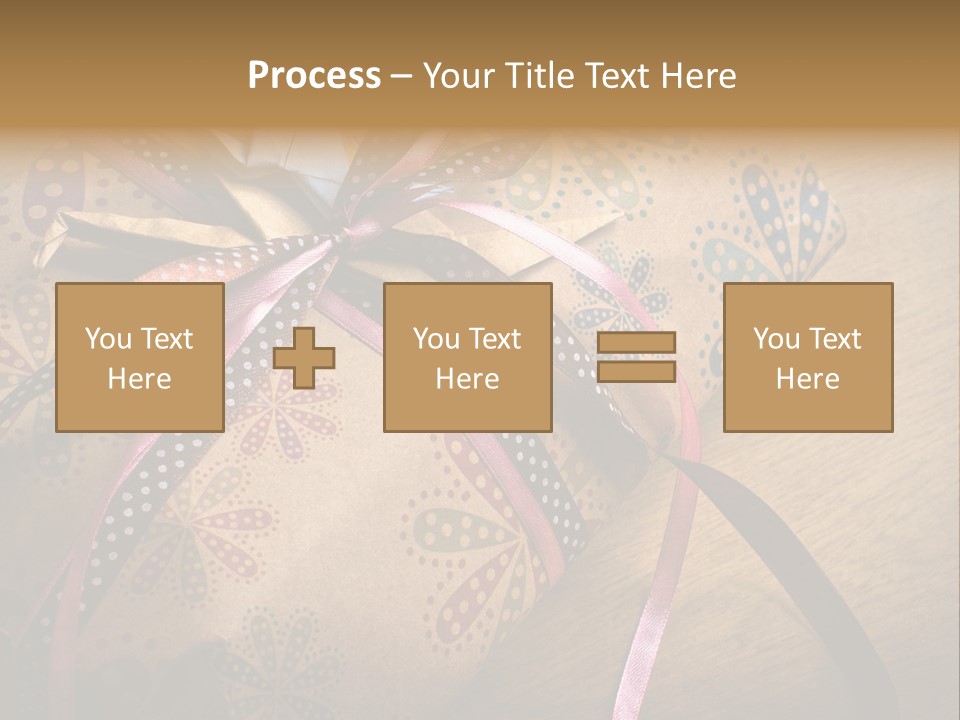 Box Gold Present PowerPoint Template