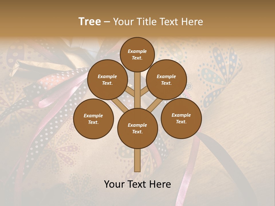 Box Gold Present PowerPoint Template