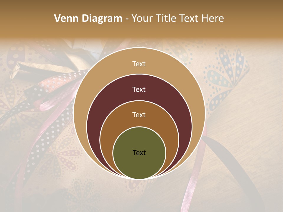 Box Gold Present PowerPoint Template