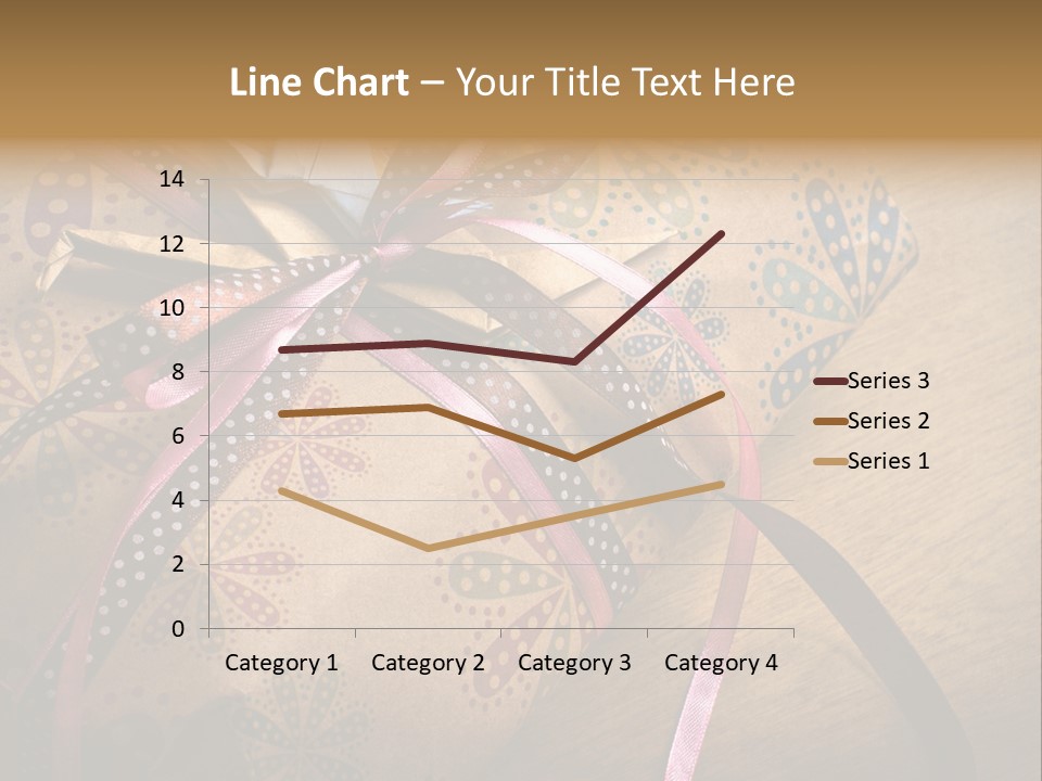 Box Gold Present PowerPoint Template