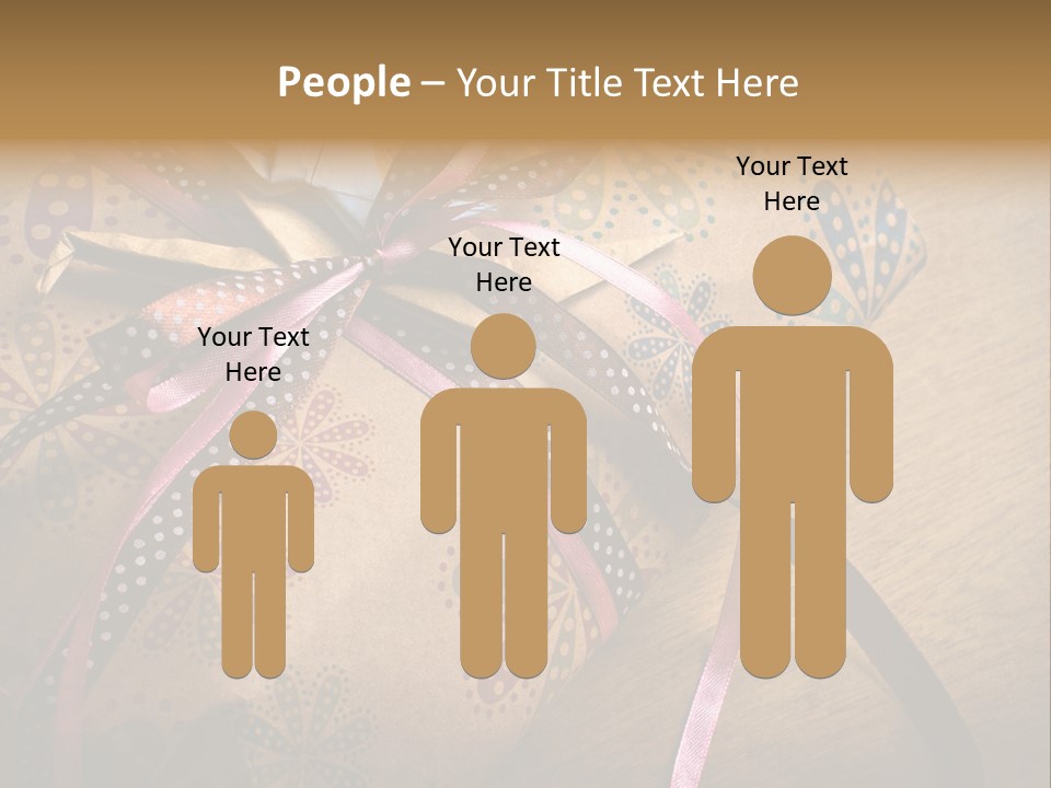 Box Gold Present PowerPoint Template