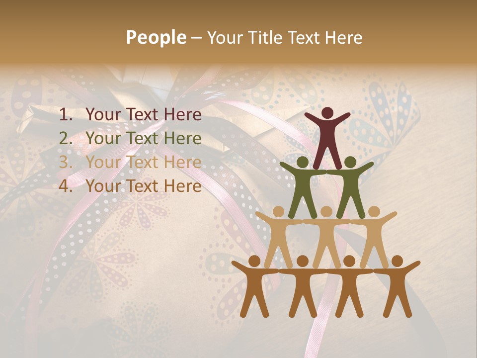 Box Gold Present PowerPoint Template