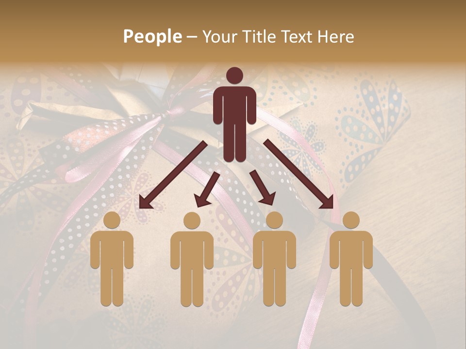 Box Gold Present PowerPoint Template