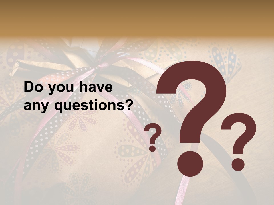 Box Gold Present PowerPoint Template