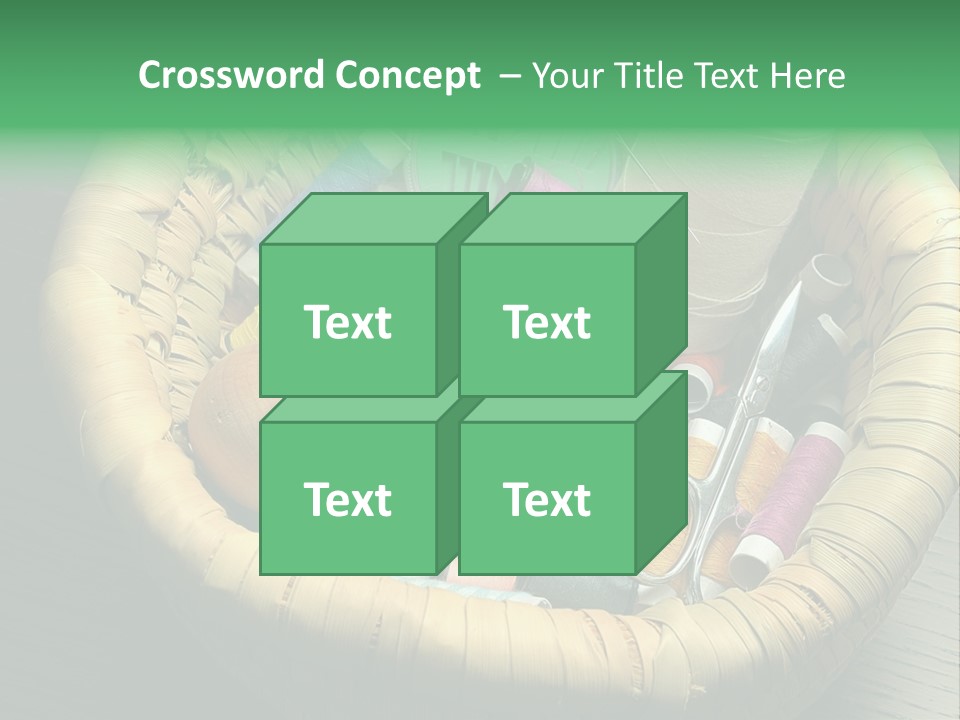 Craft White Button PowerPoint Template