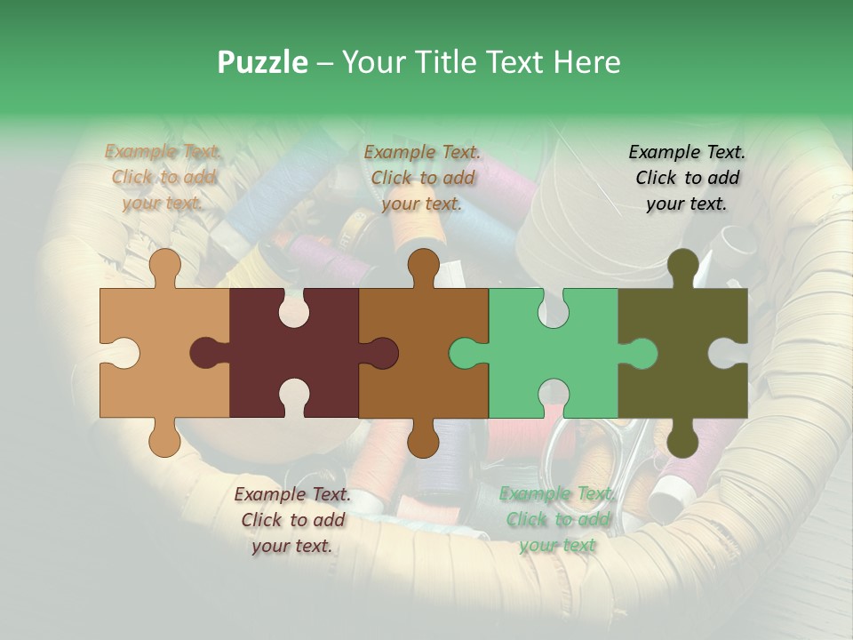 Craft White Button PowerPoint Template