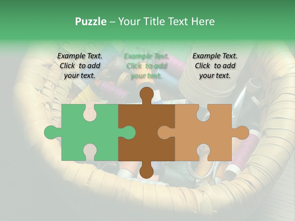 Craft White Button PowerPoint Template