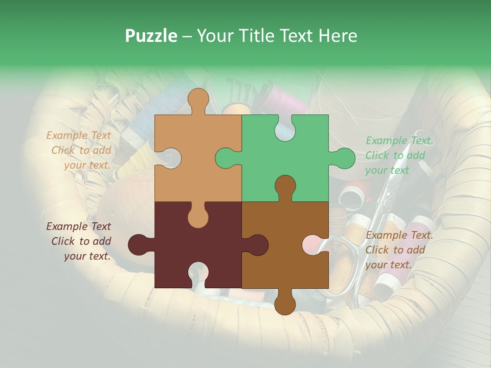 Craft White Button PowerPoint Template