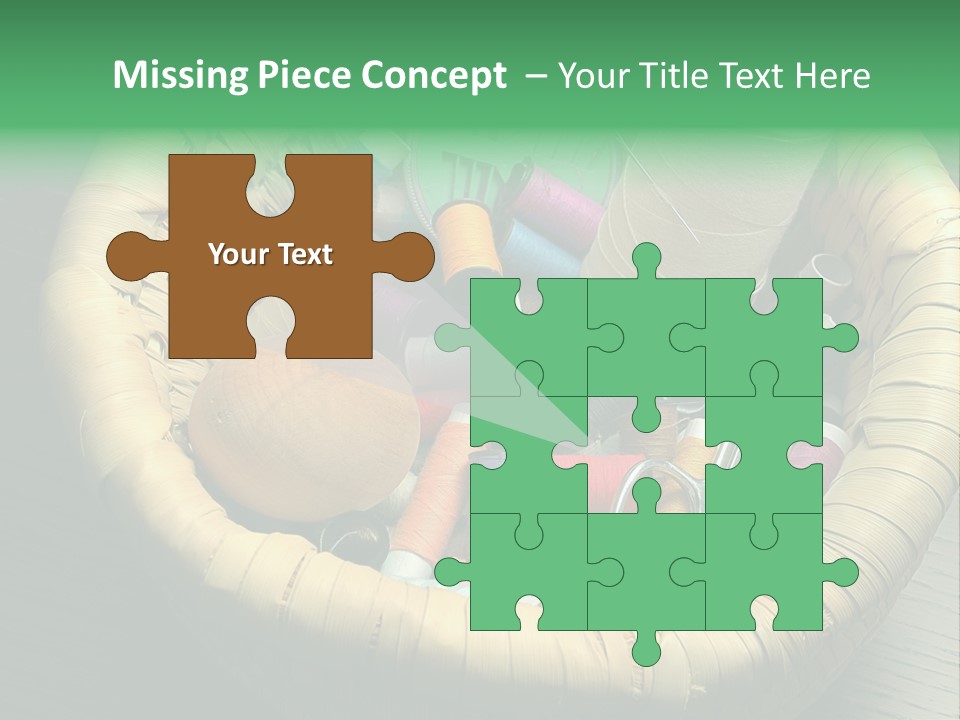 Craft White Button PowerPoint Template