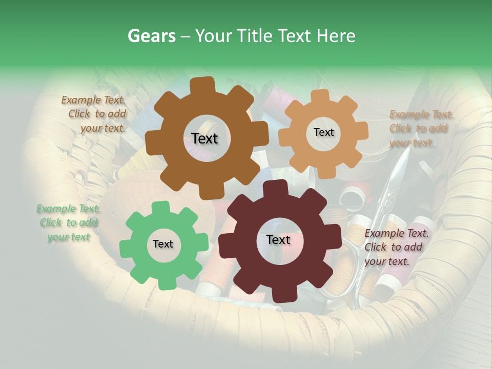 Craft White Button PowerPoint Template