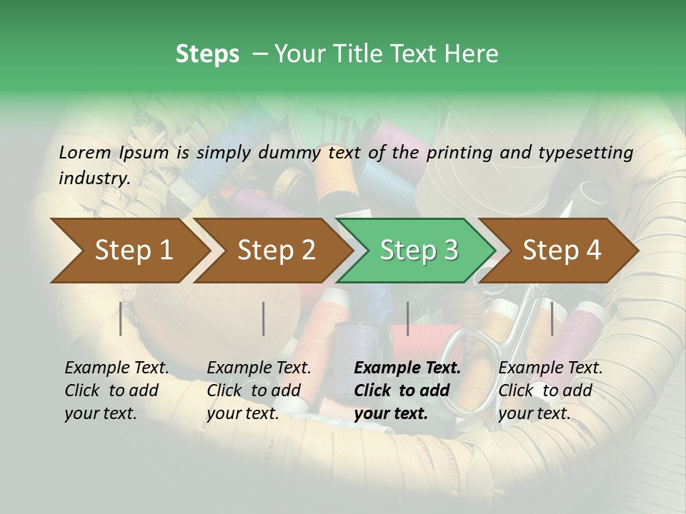 Craft White Button PowerPoint Template