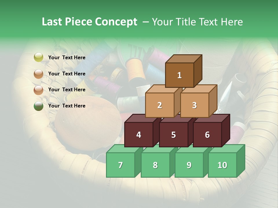 Craft White Button PowerPoint Template