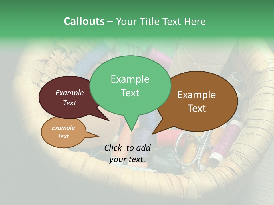 Craft White Button PowerPoint Template