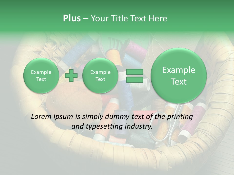 Craft White Button PowerPoint Template