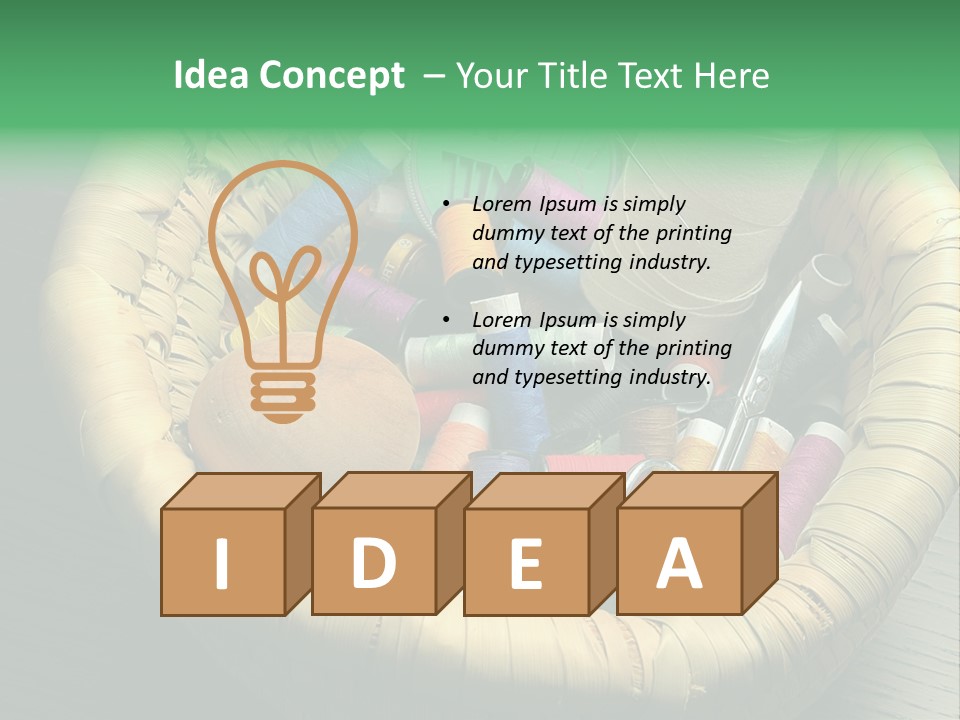 Craft White Button PowerPoint Template