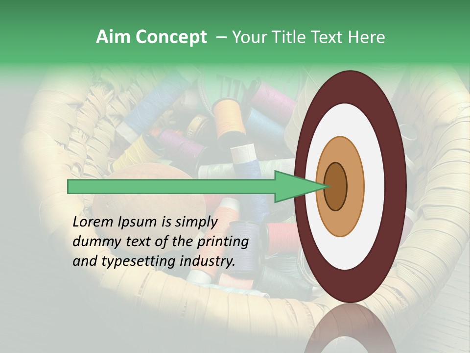 Craft White Button PowerPoint Template