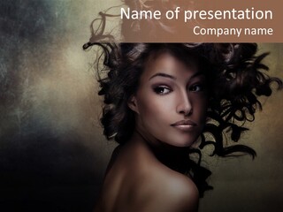 Sexy Black Brown Eyes PowerPoint Template