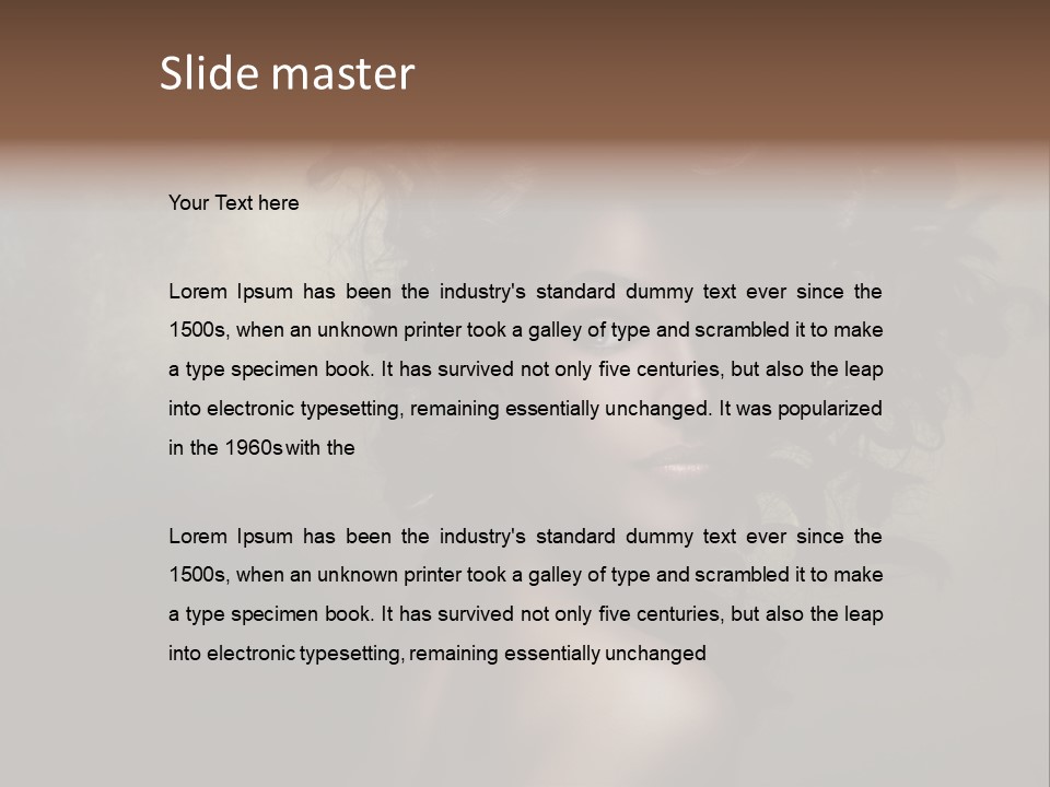 Sexy Black Brown Eyes PowerPoint Template