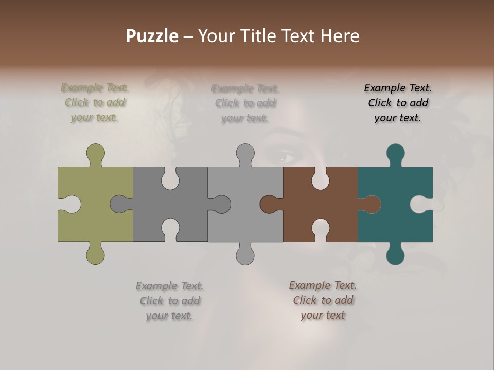 Sexy Black Brown Eyes PowerPoint Template