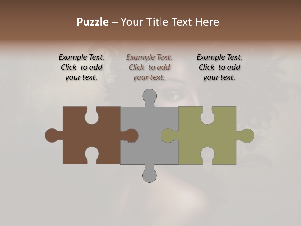 Sexy Black Brown Eyes PowerPoint Template