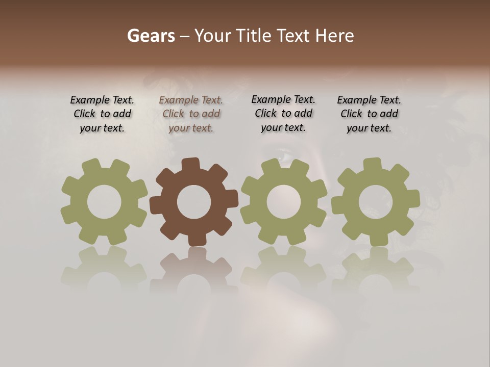 Sexy Black Brown Eyes PowerPoint Template