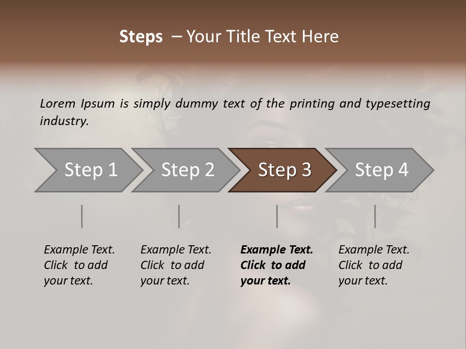 Sexy Black Brown Eyes PowerPoint Template