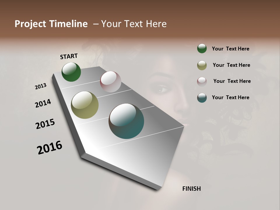 Sexy Black Brown Eyes PowerPoint Template