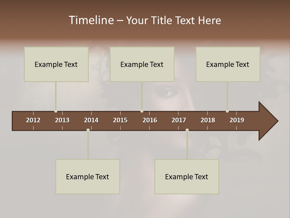 Sexy Black Brown Eyes PowerPoint Template