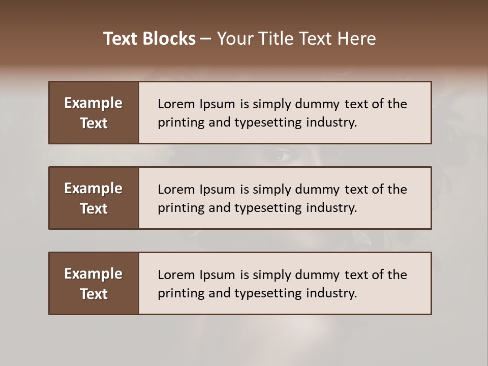 Sexy Black Brown Eyes PowerPoint Template
