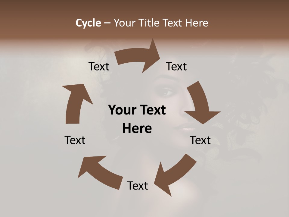 Sexy Black Brown Eyes PowerPoint Template