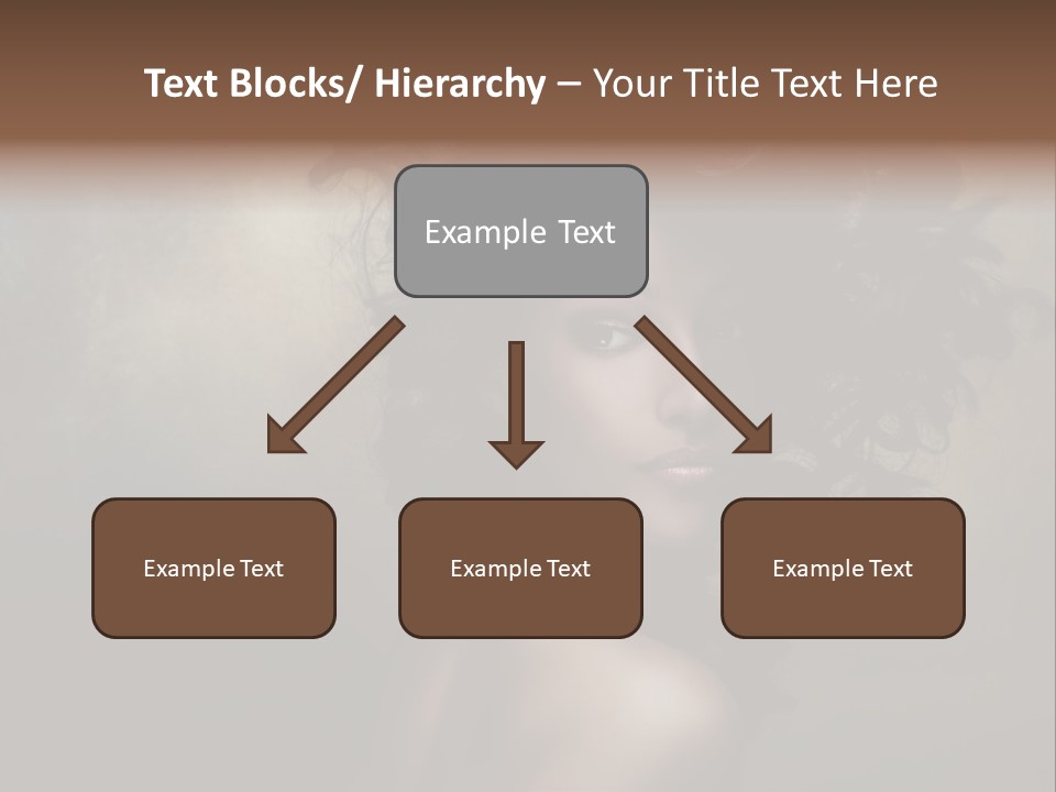 Sexy Black Brown Eyes PowerPoint Template