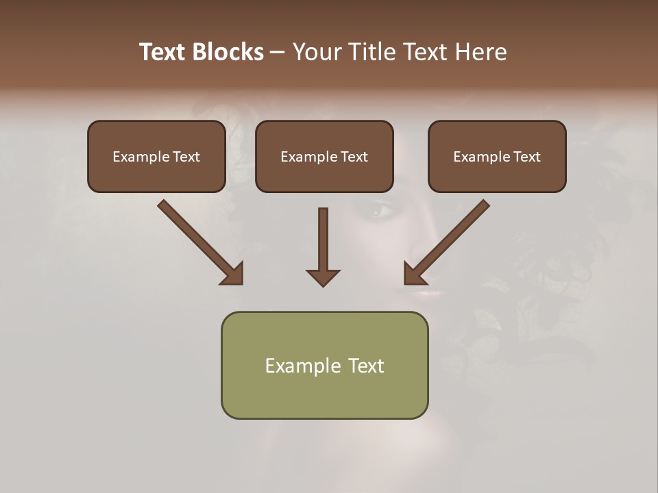 Sexy Black Brown Eyes PowerPoint Template