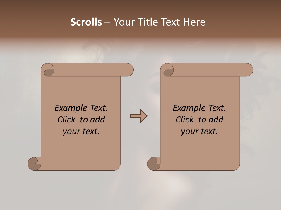 Sexy Black Brown Eyes PowerPoint Template