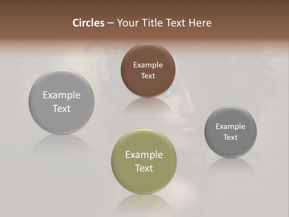 Sexy Black Brown Eyes PowerPoint Template