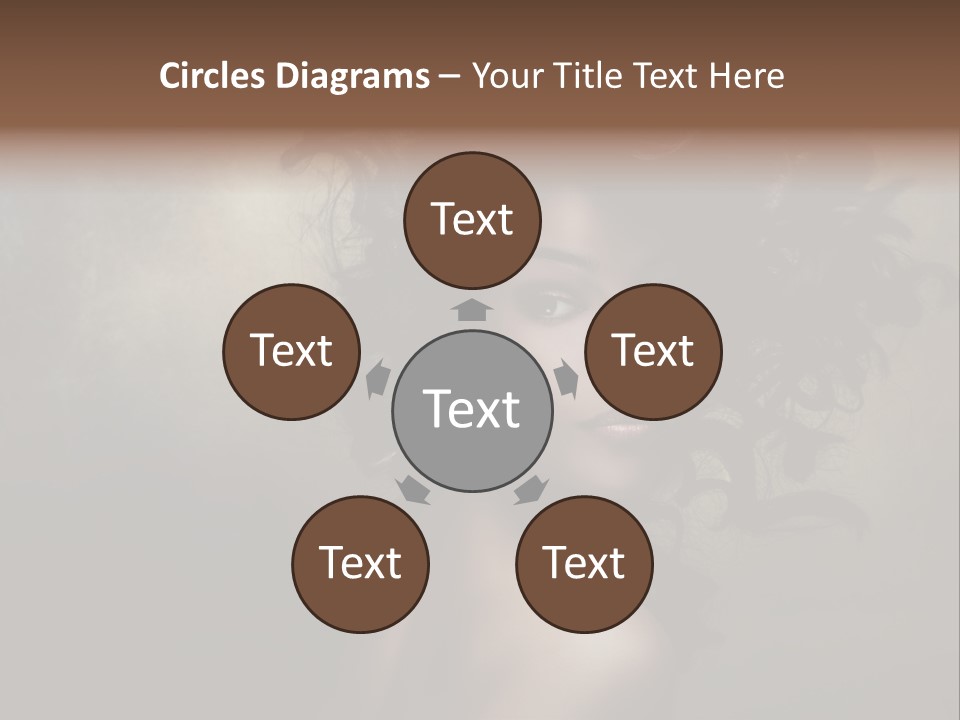 Sexy Black Brown Eyes PowerPoint Template