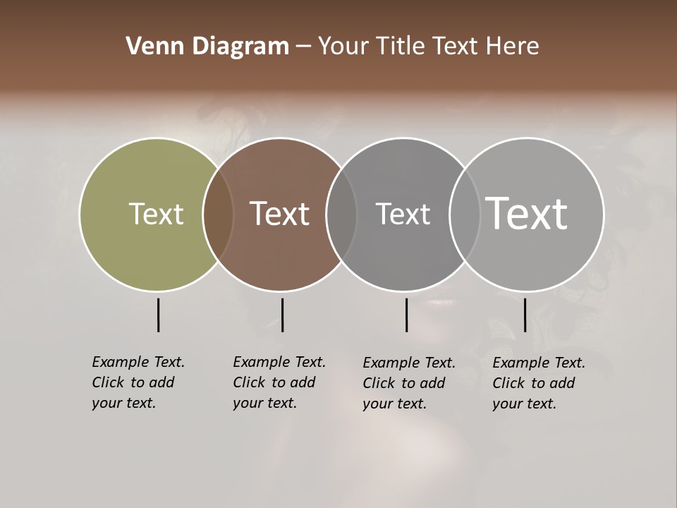 Sexy Black Brown Eyes PowerPoint Template