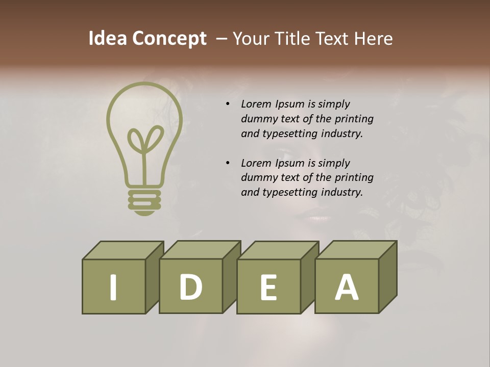 Sexy Black Brown Eyes PowerPoint Template